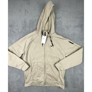 Nike Therma-FIT Full Zip Training Hoodie Mens Size Large Beige DQ4830-251